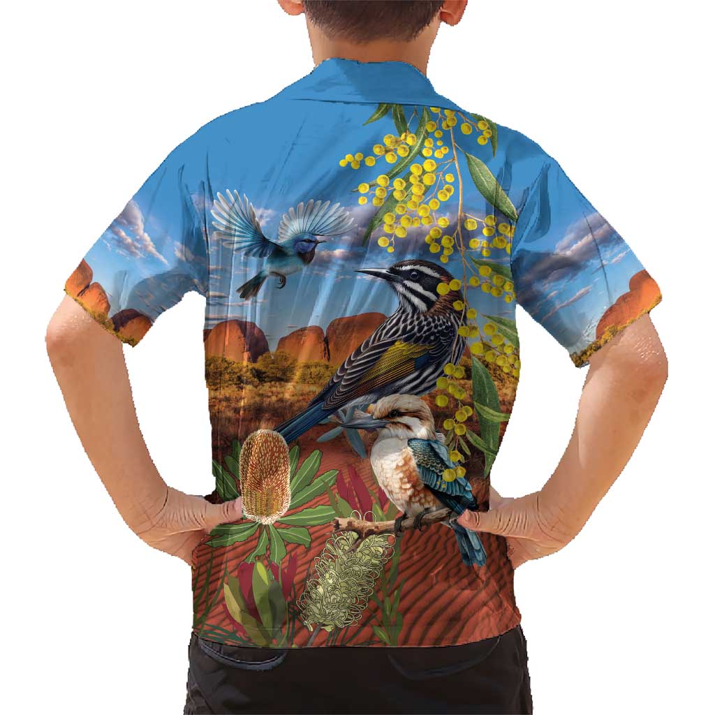 Australia Native Bird Uluru Ayers Rock Hawaiian Shirt