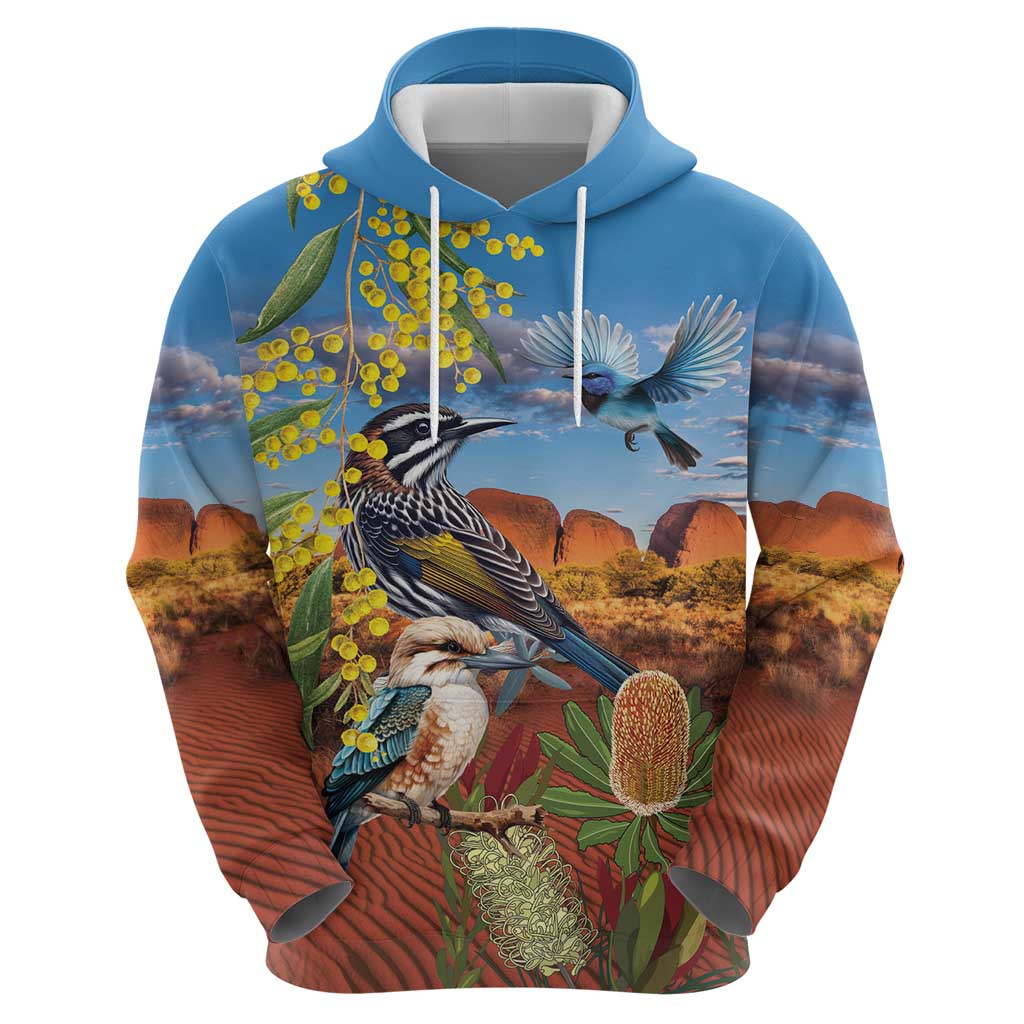 Australia Native Bird Uluru Ayers Rock Hoodie