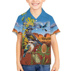 Australia Native Bird Uluru Ayers Rock Kid Hawaiian Shirt