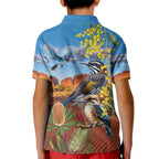 Australia Native Bird Uluru Ayers Rock Kid Polo Shirt