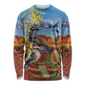Australia Native Bird Uluru Ayers Rock Long Sleeve Shirt