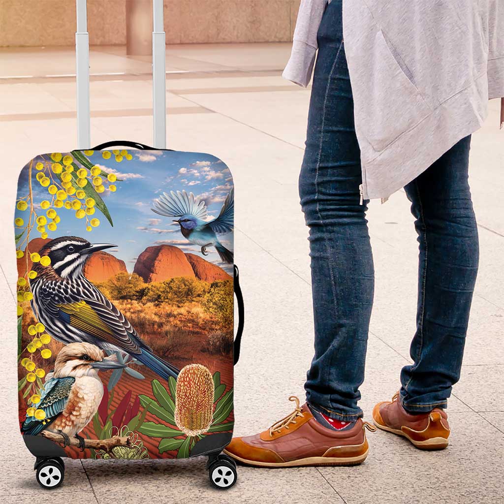 Australia Native Bird Uluru Ayers Rock Luggage Cover