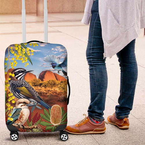 Australia Native Bird Uluru Ayers Rock Luggage Cover