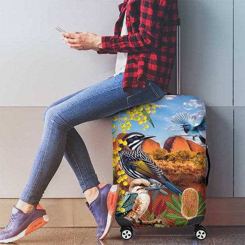 Australia Native Bird Uluru Ayers Rock Luggage Cover