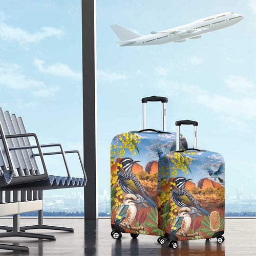Australia Native Bird Uluru Ayers Rock Luggage Cover