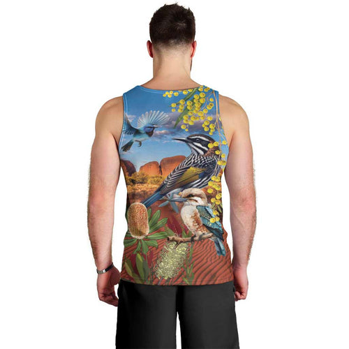 Australia Native Bird Uluru Ayers Rock Men Tank Top