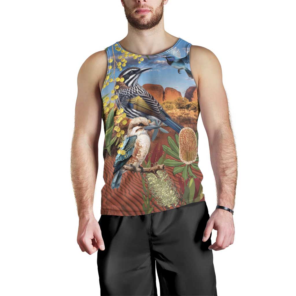 Australia Native Bird Uluru Ayers Rock Men Tank Top