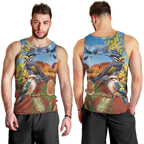 Australia Native Bird Uluru Ayers Rock Men Tank Top