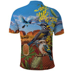 Australia Native Bird Uluru Ayers Rock Polo Shirt