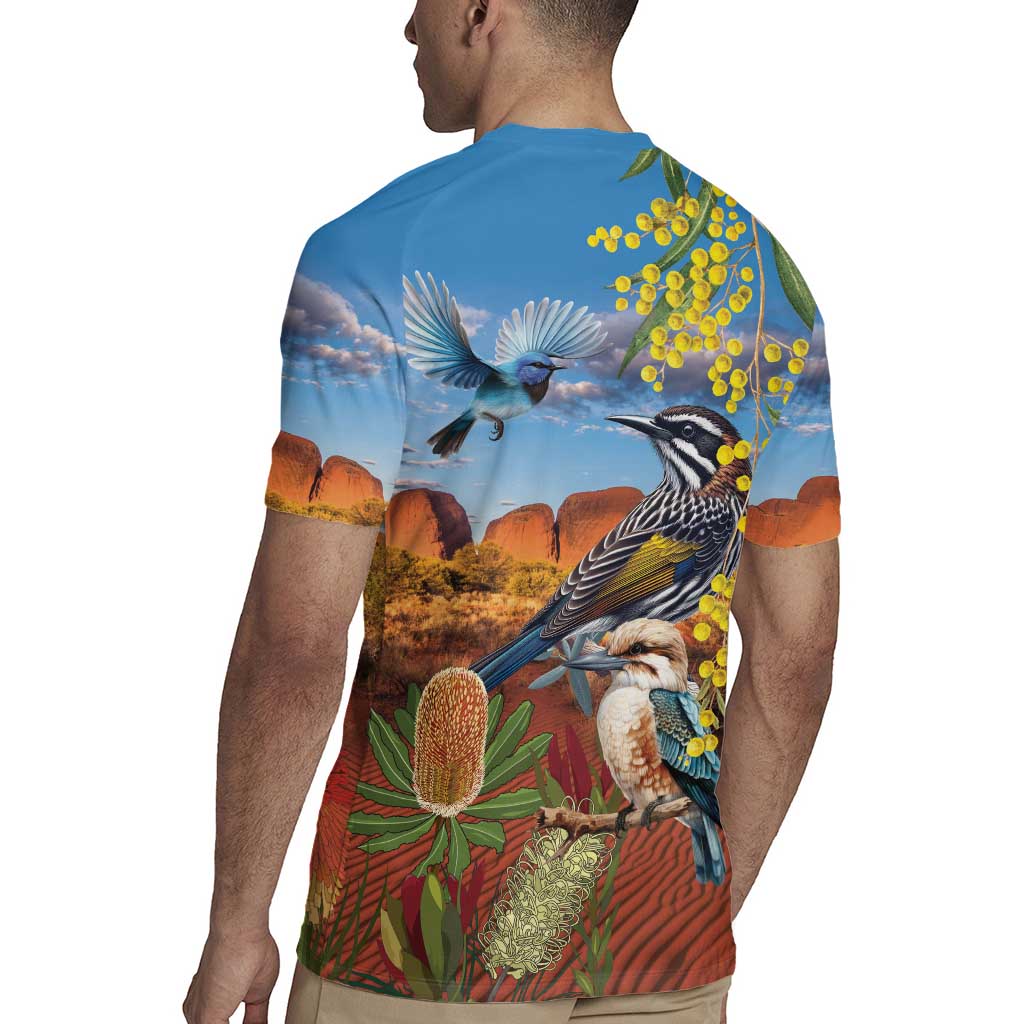 Australia Native Bird Uluru Ayers Rock Rugby Jersey