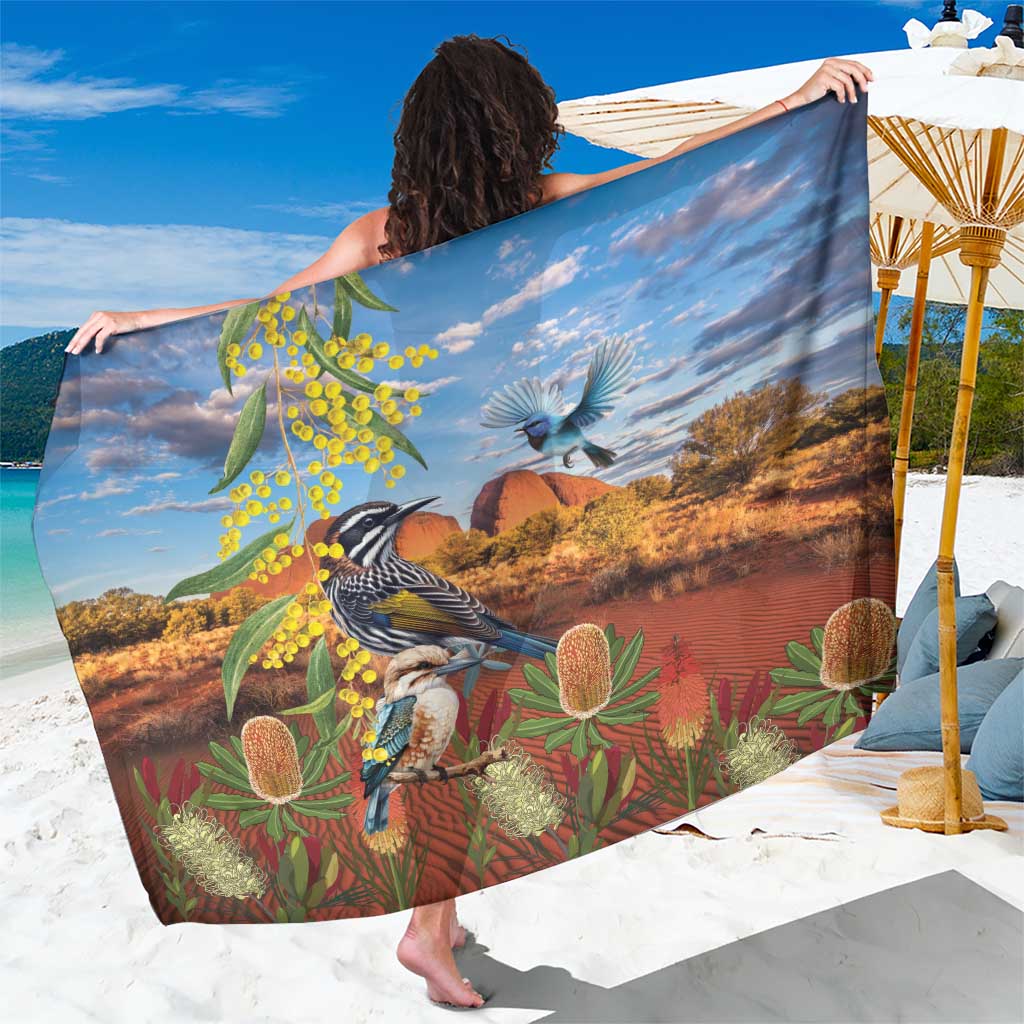 Australia Native Bird Uluru Ayers Rock Sarong