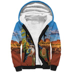 Australia Native Bird Uluru Ayers Rock Sherpa Hoodie