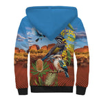 Australia Native Bird Uluru Ayers Rock Sherpa Hoodie