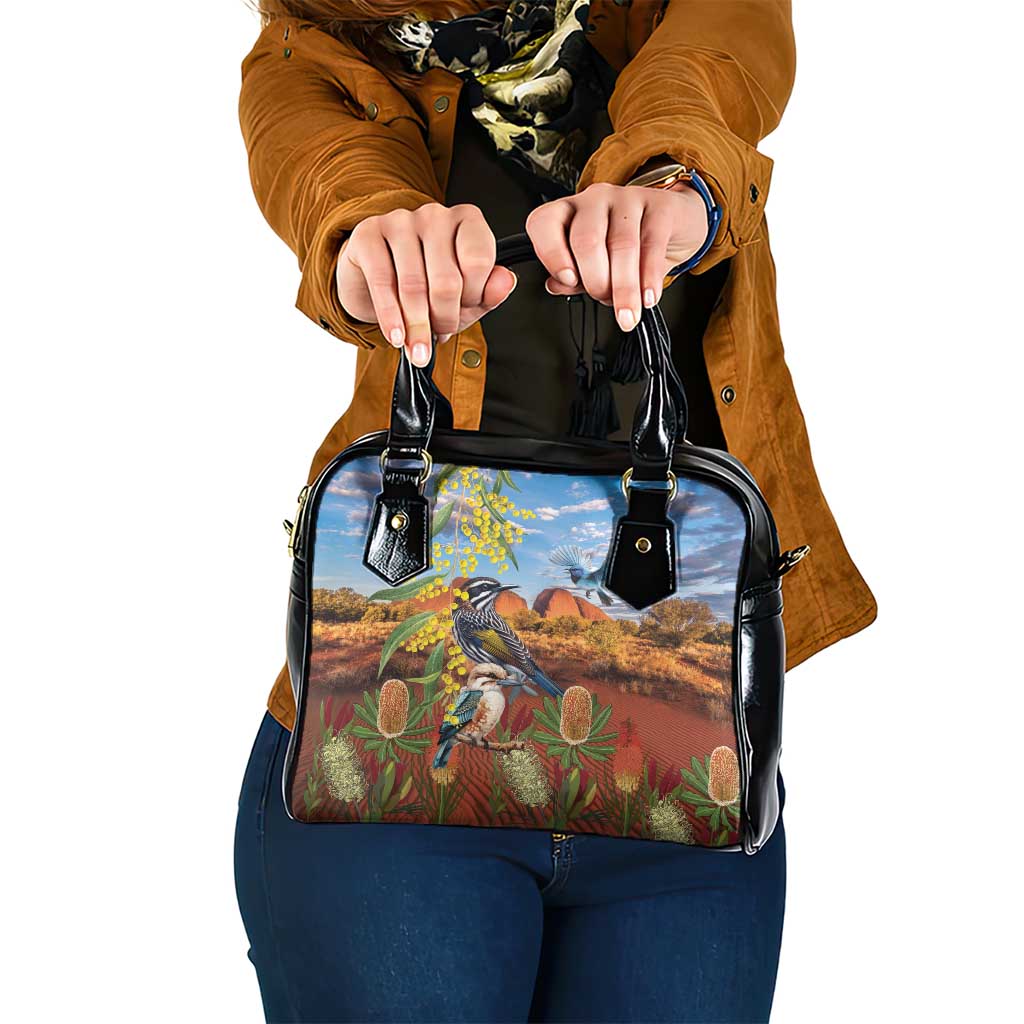 Australia Native Bird Uluru Ayers Rock Shoulder Handbag