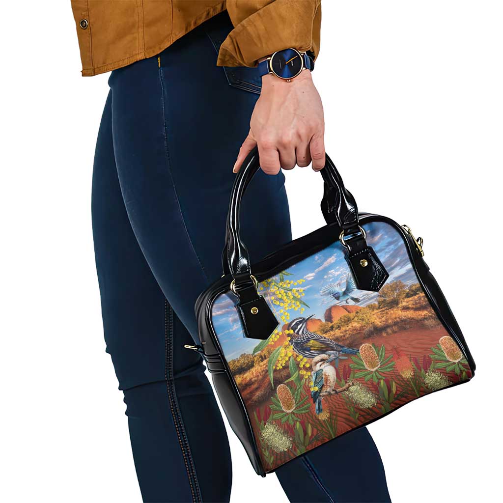 Australia Native Bird Uluru Ayers Rock Shoulder Handbag