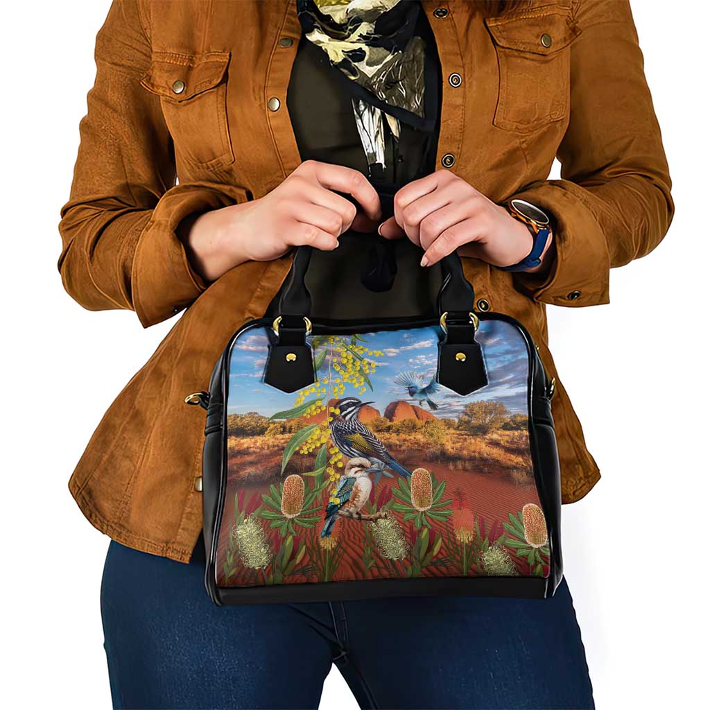 Australia Native Bird Uluru Ayers Rock Shoulder Handbag