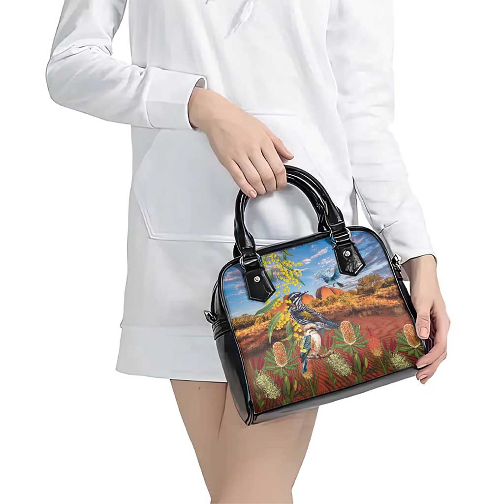 Australia Native Bird Uluru Ayers Rock Shoulder Handbag