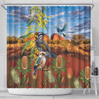 Australia Native Bird Uluru Ayers Rock Shower Curtain