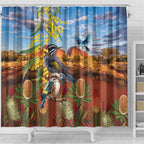 Australia Native Bird Uluru Ayers Rock Shower Curtain