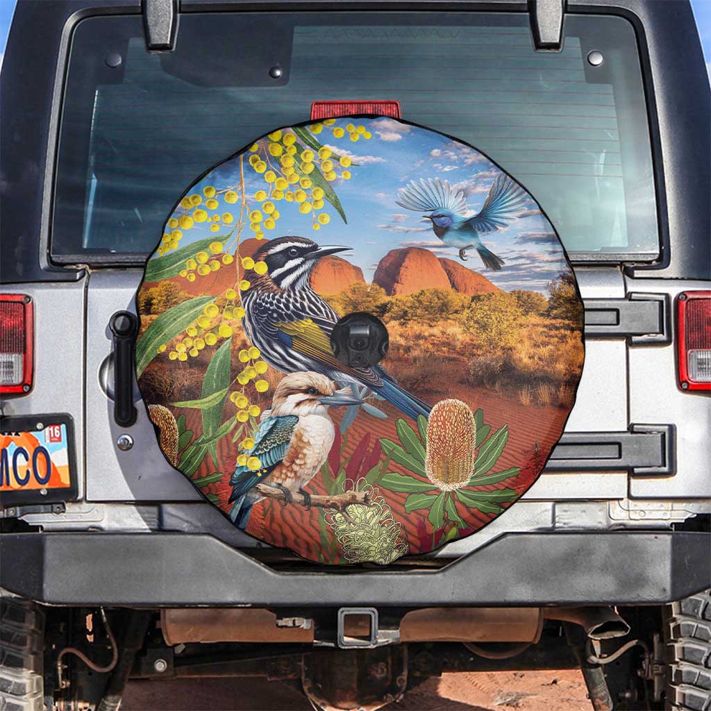 Australia Native Bird Uluru Ayers Rock Spare Tire Cover