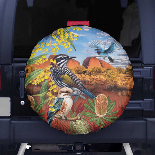 Australia Native Bird Uluru Ayers Rock Spare Tire Cover