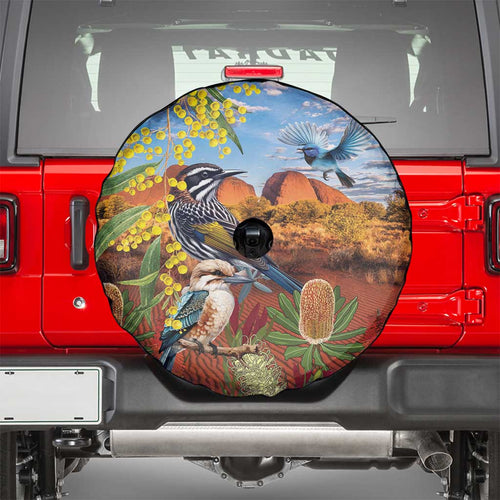 Australia Native Bird Uluru Ayers Rock Spare Tire Cover