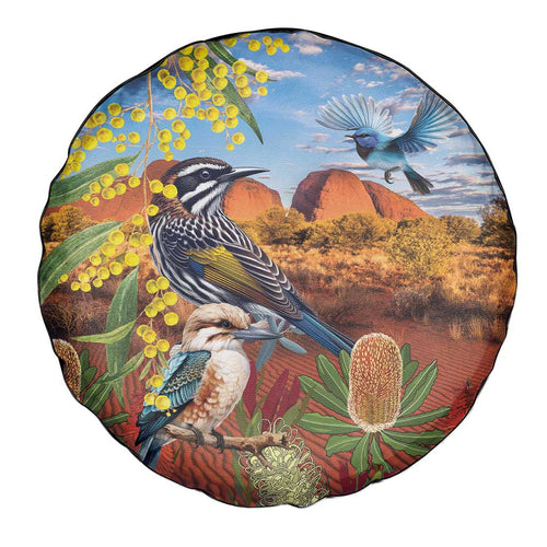 Australia Native Bird Uluru Ayers Rock Spare Tire Cover