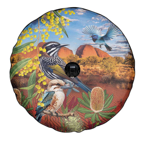 Australia Native Bird Uluru Ayers Rock Spare Tire Cover