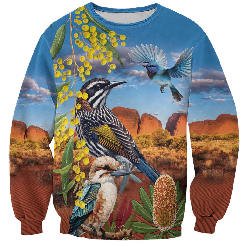 Australia Native Bird Uluru Ayers Rock Sweatshirt