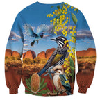 Australia Native Bird Uluru Ayers Rock Sweatshirt