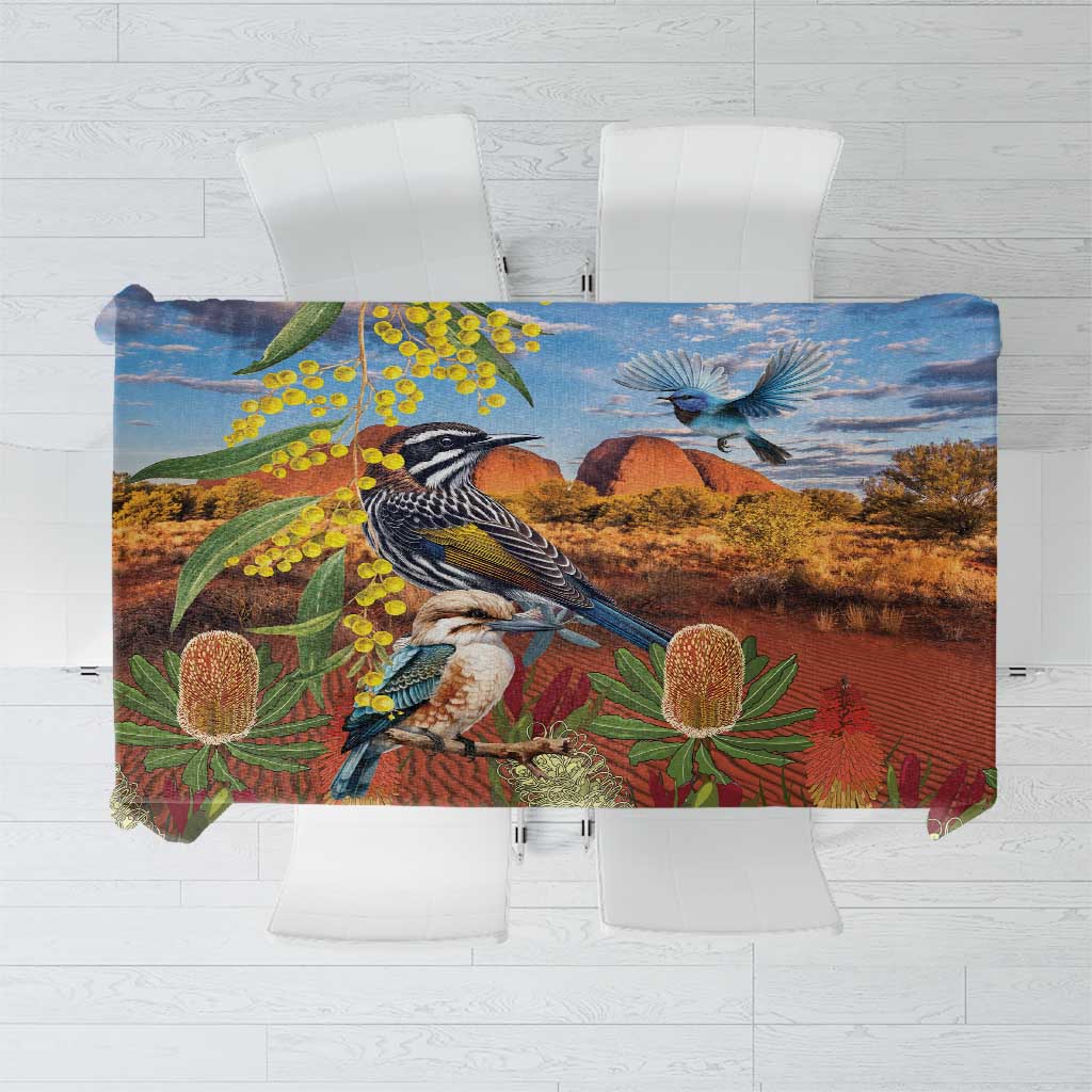 Australia Native Bird Uluru Ayers Rock Tablecloth