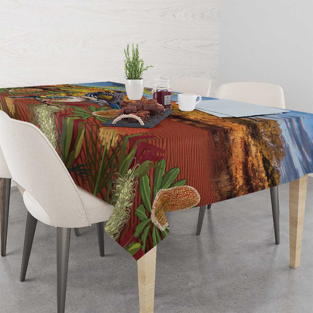 Australia Native Bird Uluru Ayers Rock Tablecloth