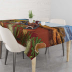 Australia Native Bird Uluru Ayers Rock Tablecloth