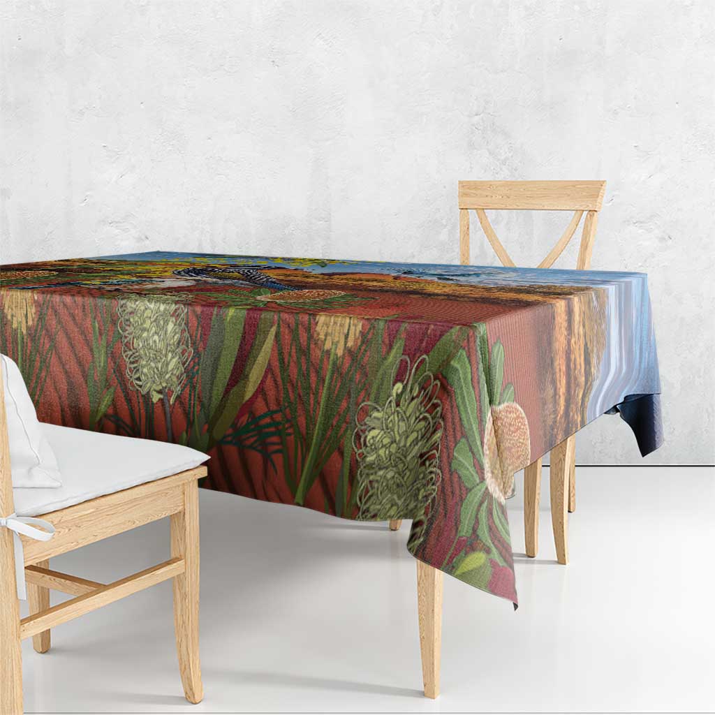 Australia Native Bird Uluru Ayers Rock Tablecloth