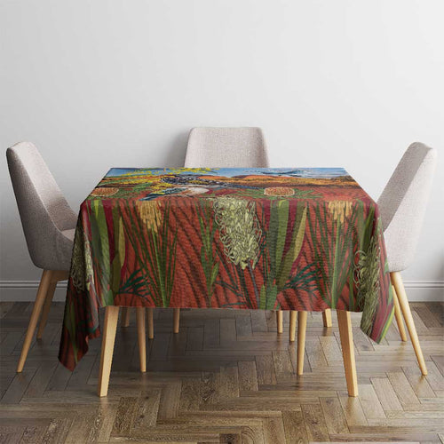 Australia Native Bird Uluru Ayers Rock Tablecloth