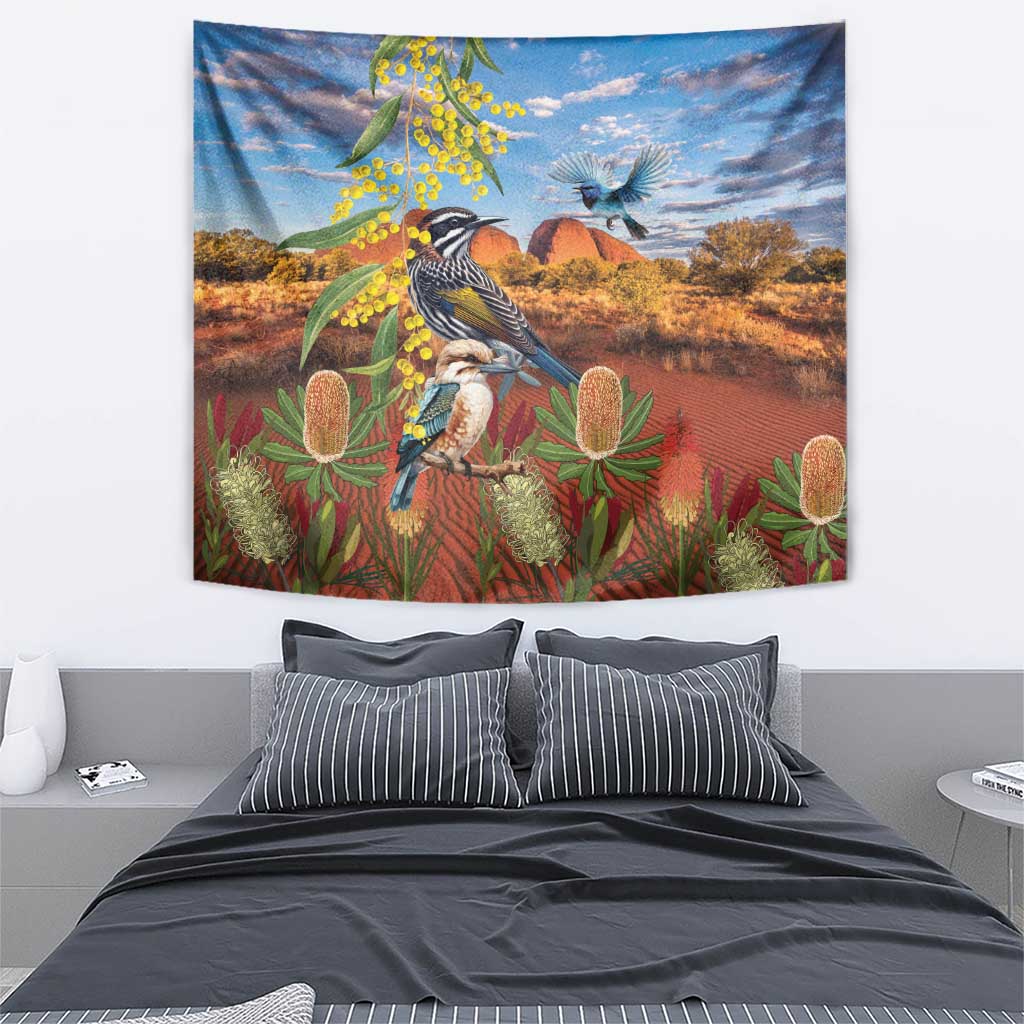 Australia Native Bird Uluru Ayers Rock Tapestry