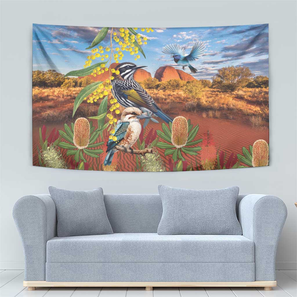 Australia Native Bird Uluru Ayers Rock Tapestry