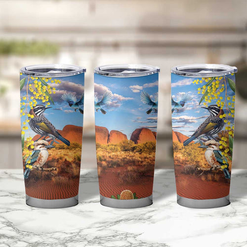 Australia Native Bird Uluru Ayers Rock Tumbler Cup