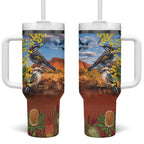 Australia Native Bird Uluru Ayers Rock Tumbler With Handle