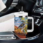 Australia Native Bird Uluru Ayers Rock Tumbler With Handle