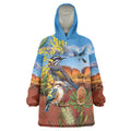 Australia Native Bird Uluru Ayers Rock Wearable Blanket Hoodie