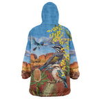 Australia Native Bird Uluru Ayers Rock Wearable Blanket Hoodie