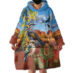 Australia Native Bird Uluru Ayers Rock Wearable Blanket Hoodie