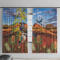 Australia Native Bird Uluru Ayers Rock Window Curtain