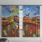 Australia Native Bird Uluru Ayers Rock Window Curtain
