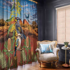 Australia Native Bird Uluru Ayers Rock Window Curtain