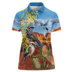 Australia Native Bird Uluru Ayers Rock Women Polo Shirt