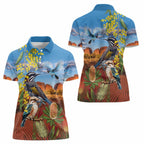 Australia Native Bird Uluru Ayers Rock Women Polo Shirt