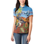 Australia Native Bird Uluru Ayers Rock Women Polo Shirt