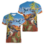 Australia Native Bird Uluru Ayers Rock Women V-Neck T-Shirt